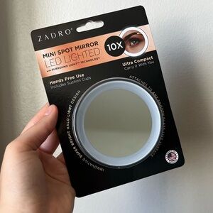 NWOT ZADRO mini spot mirror (led lighted)